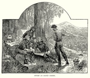 Sturt à Depot Creek (gravure) - English School