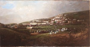 Sunderland, Courses à Tunstall Hope, vers 1835-40 (huile sur toile) - English School