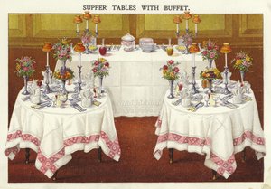 Tables de souper avec buffet - English School