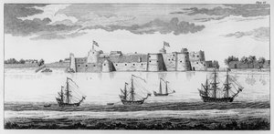 Fort de Surat, Gujarat, Inde, c.1770 (gravure)