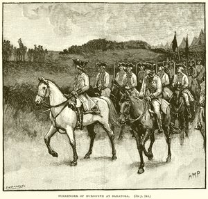 Reddition de Burgoyne à Saratoga - English School