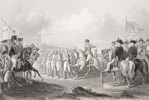 Reddition de Lord Cornwallis à York Town, Virginie, 19 octobre 1781, de 