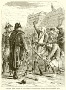 Reddition de la garnison de Fort St. Philip, Minorque, aux forces unies de la France et de l