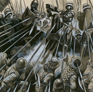 Les soldats suisses battant l
