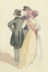 Trois figures, vers 1825