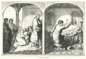 "Tabitha, lève-toi" (gravure) - English School