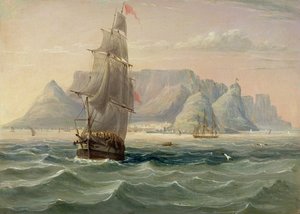 Montagne de la Table, Le Cap, vue de la mer, 1820