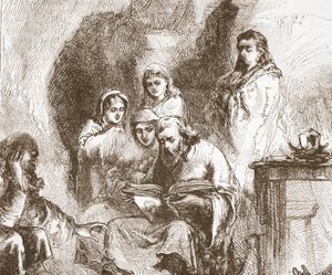 Les Taborites adorant dans une grotte, illustration de L