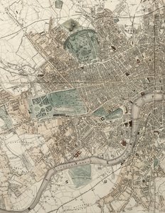 Plan illustré de Londres et de ses environs par Tallis, en commémoration de la Grande Exposition de l