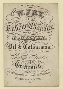 Fabricant de chandelles et fondeur, W Fry - English School