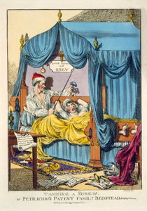 Taming a Shrew ou le lit de famille breveté de Petruchio, Gag & Thumscrews, pub. Londres 1815 - English School