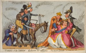 La mégère apprivoisée : Katharine et Petruchio ; Le Quixotte moderne, ou ce que vous voudrez, 1791 - English School