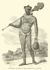 Sauvage tatoué des îles Marquises - English School