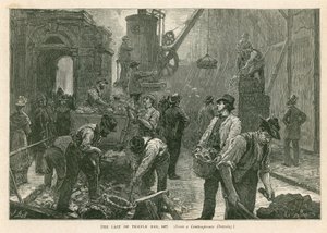 Temple Bar, Londres. Démolition, 1877 - English School