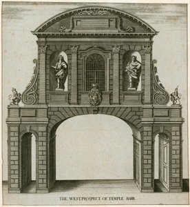 Temple Bar, Londres, The West Prospect - English School