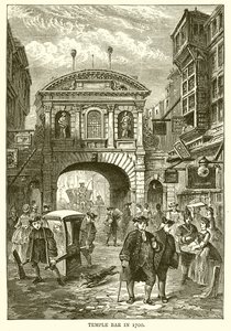 Temple Bar en 1700 - English School