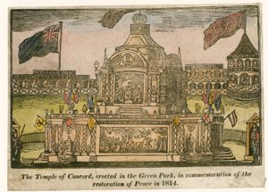 Temple de la Concorde, érigé pour la Paix de 1814 - English School