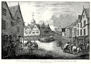 Place du marché de Tetbury, avec l