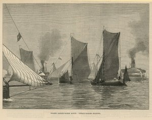 Course de barges à voile sur la Tamise