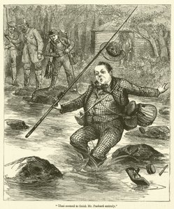 "Cela semblait finir complètement M. Packard" (gravure) - English School