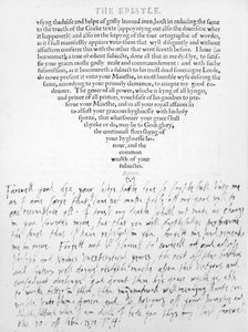 Lettre du 4ème duc de Norfolk à William Dix - English School