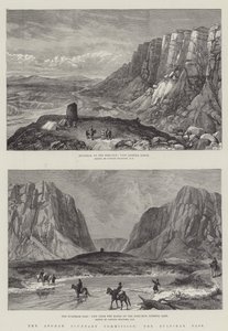 La commission de la frontière afghane, le col de Zulfikar (gravure) - English School