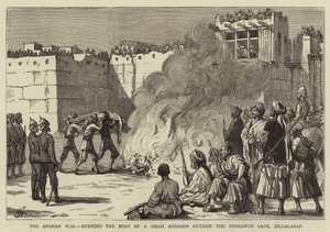 La guerre afghane, brûlant le corps d