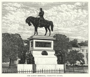 Le mémorial Albert, place Charlotte (gravure) - English School