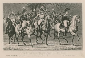 Les Souverains Alliés assistant à une revue à Hyde Park, 1814