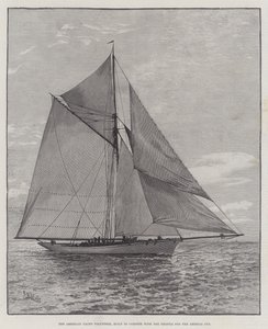 Le Yacht Américain Volunteer, construit pour concourir avec le Thistle pour la Coupe de l