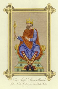 Le monarque anglo-saxon du 9ème siècle en habit d