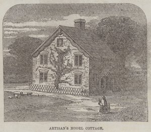 Le mouvement des cottages suburbains des artisans (gravure) - English School