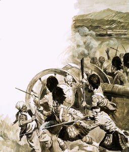 La Bataille de Kandahar, combattue le 1er septembre 1880 - English School