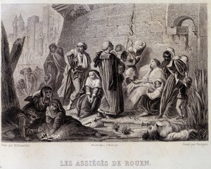 Les Assiégés de Rouen (gravure) - English School