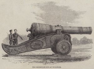 Le canon de Bhurtpoor à Woolwich - English School