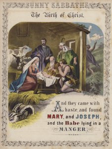 La naissance du Christ (gravure en couleur) - English School