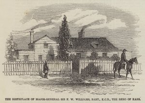Lieu de naissance du Major-Général Sir F W Williams, Baronet, KCB, le Héros de Kars - English School