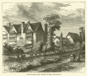 The Black and White House, Hackney (gravure)
