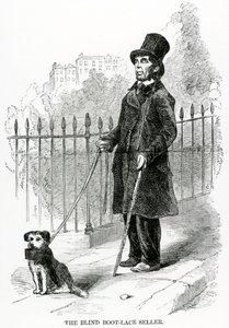 Le vendeur de lacets aveugle, vers 1840 - English School