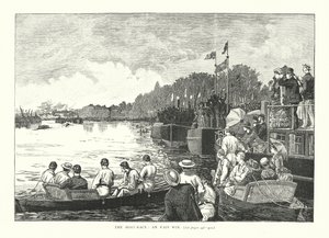 La course de bateaux, une victoire facile (gravure) - English School