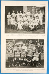 Les Bombay Gymkhanas et les London Caledonians, équipes de football présentées dans The Illustrated Sporting and Dramatic News, 21 novembre 1891 - English School