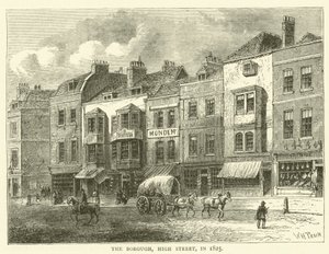 Le Borough, High Street, en 1825 - English School