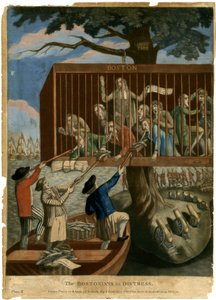 Les Bostoniens en détresse, 1774 - English School