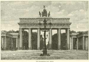 La porte de Brandebourg, Berlin, 1870 - English School