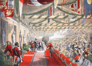 La gare de Bricklayers Arms, 7 mars 1863, de A Memorial of the Marriage of Edward VII and Alexandra of Denmark, pub. 1864