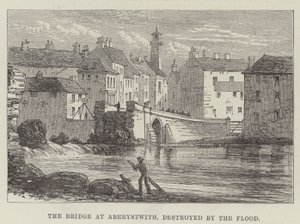 Le pont à Aberystwith, détruit par l