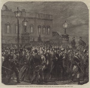 La gare de Brighton le samedi soir avant la revue des volontaires - English School