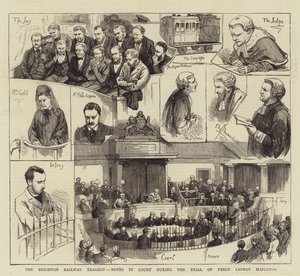 La tragédie ferroviaire de Brighton, notes au tribunal pendant le procès de Percy Lefroy Mapleton - English School