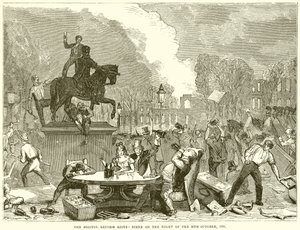 Les Émeutes Réformistes de Bristol - Scène de la Nuit du 30 Octobre 1831 - English School