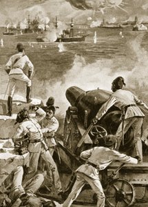 La flotte britannique bombarde les ports d